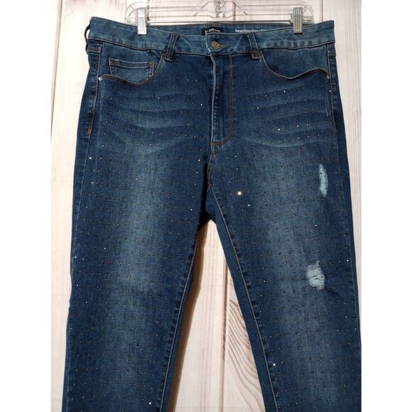 Bebe Jeans Ladies 16W Heartbreaker Skinny Studded - Picture 3 of 8